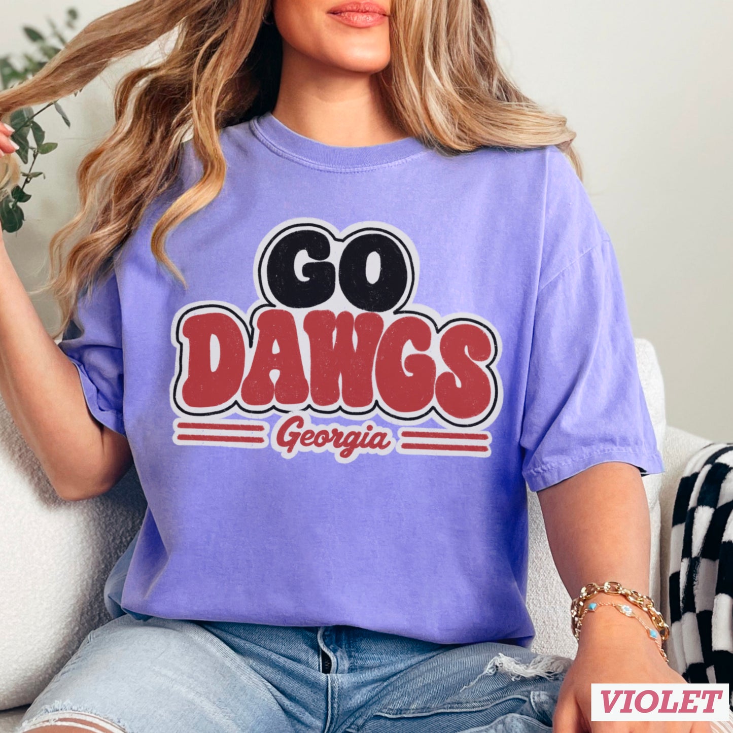 Go Red & Black  Comfort Color Graphic Tee