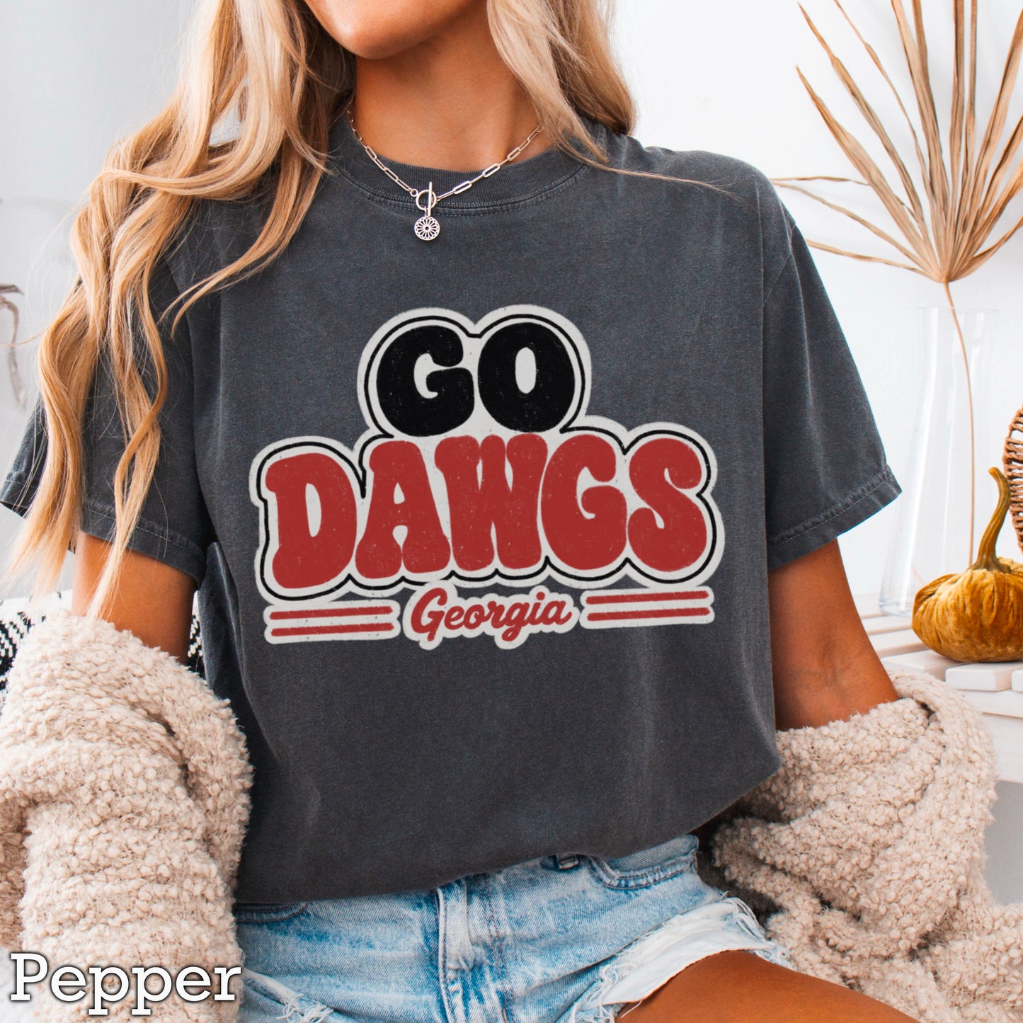 Go Red & Black  Comfort Color Graphic Tee