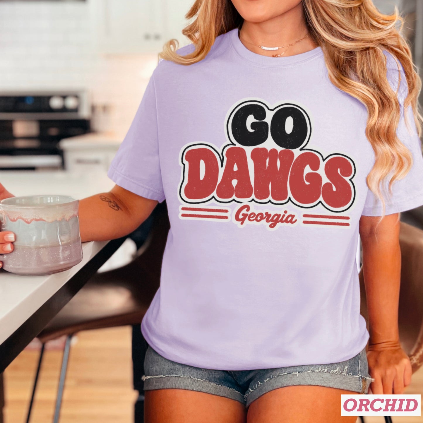 Go Red & Black  Comfort Color Graphic Tee