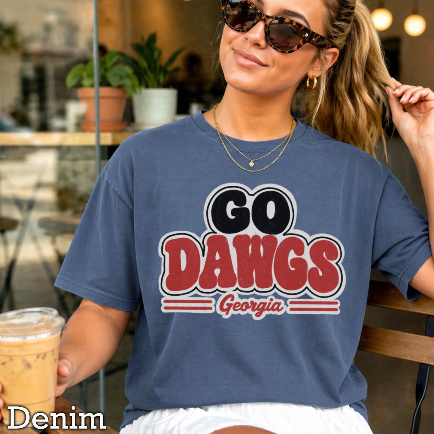 Go Red & Black  Comfort Color Graphic Tee