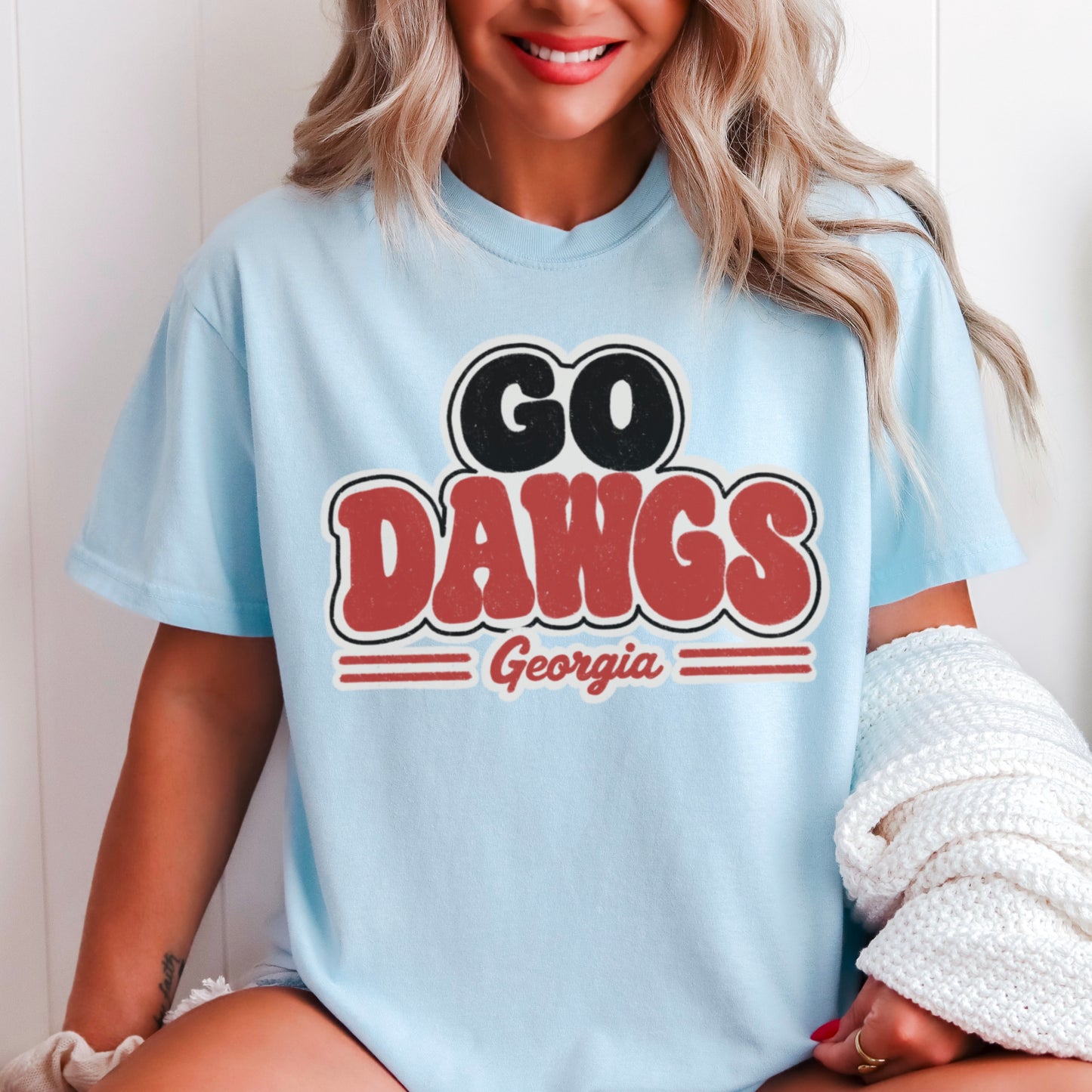 Go Red & Black  Comfort Color Graphic Tee