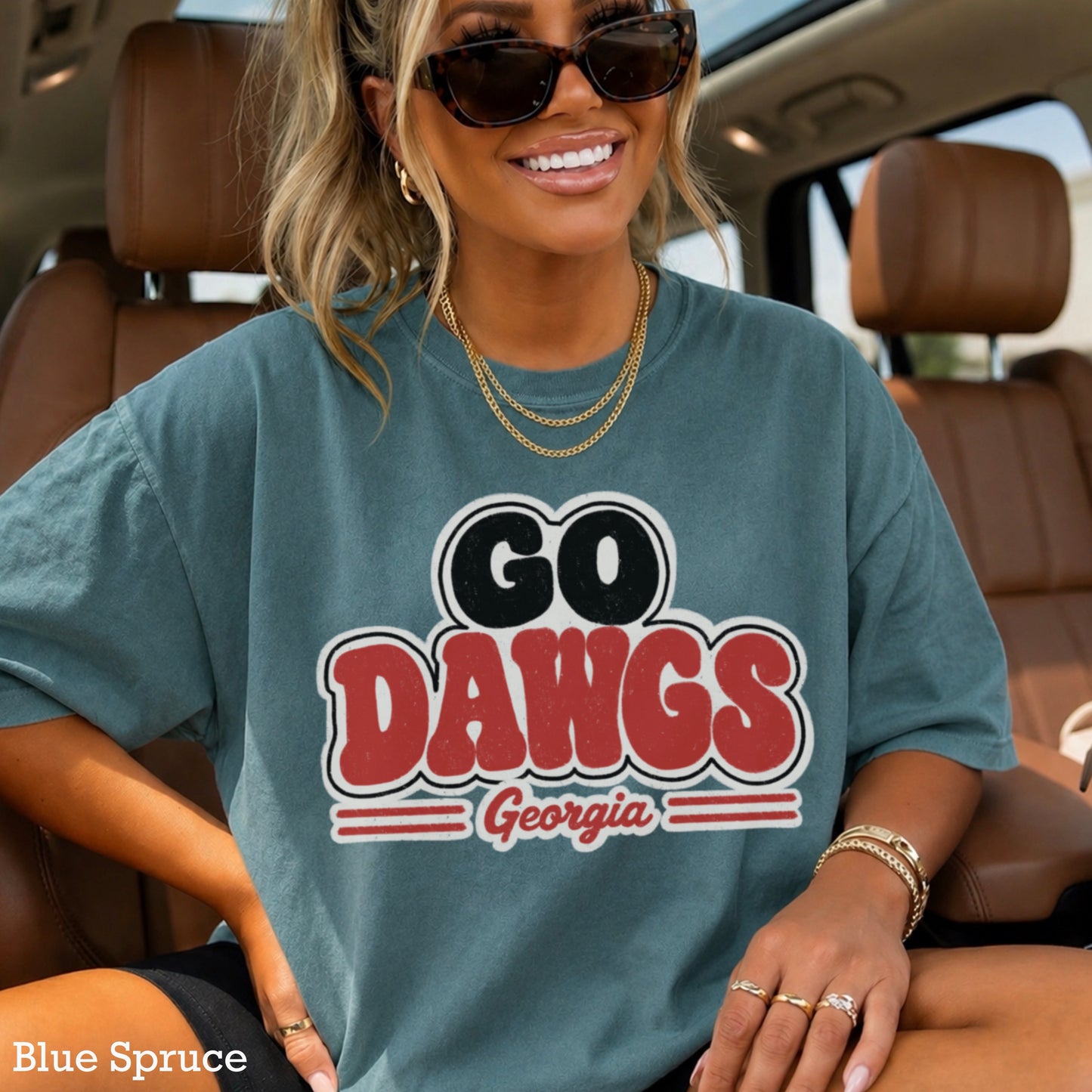 Go Red & Black  Comfort Color Graphic Tee