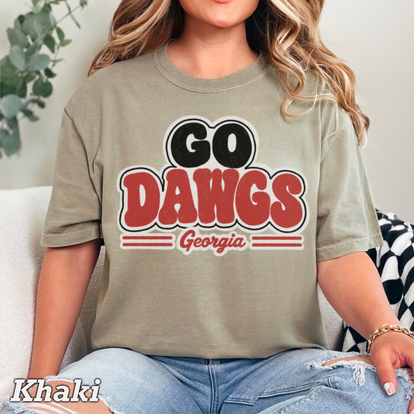 Go Red & Black  Comfort Color Graphic Tee