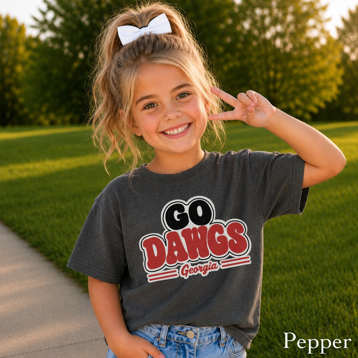 Go Red & Black Youth Comfort Color T-Shirt