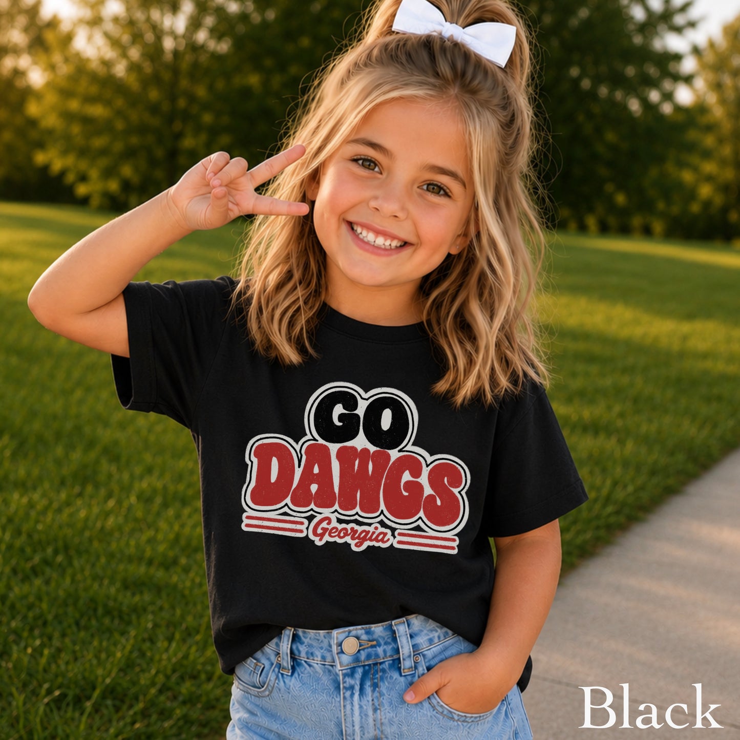 Go Red & Black Youth Comfort Color T-Shirt