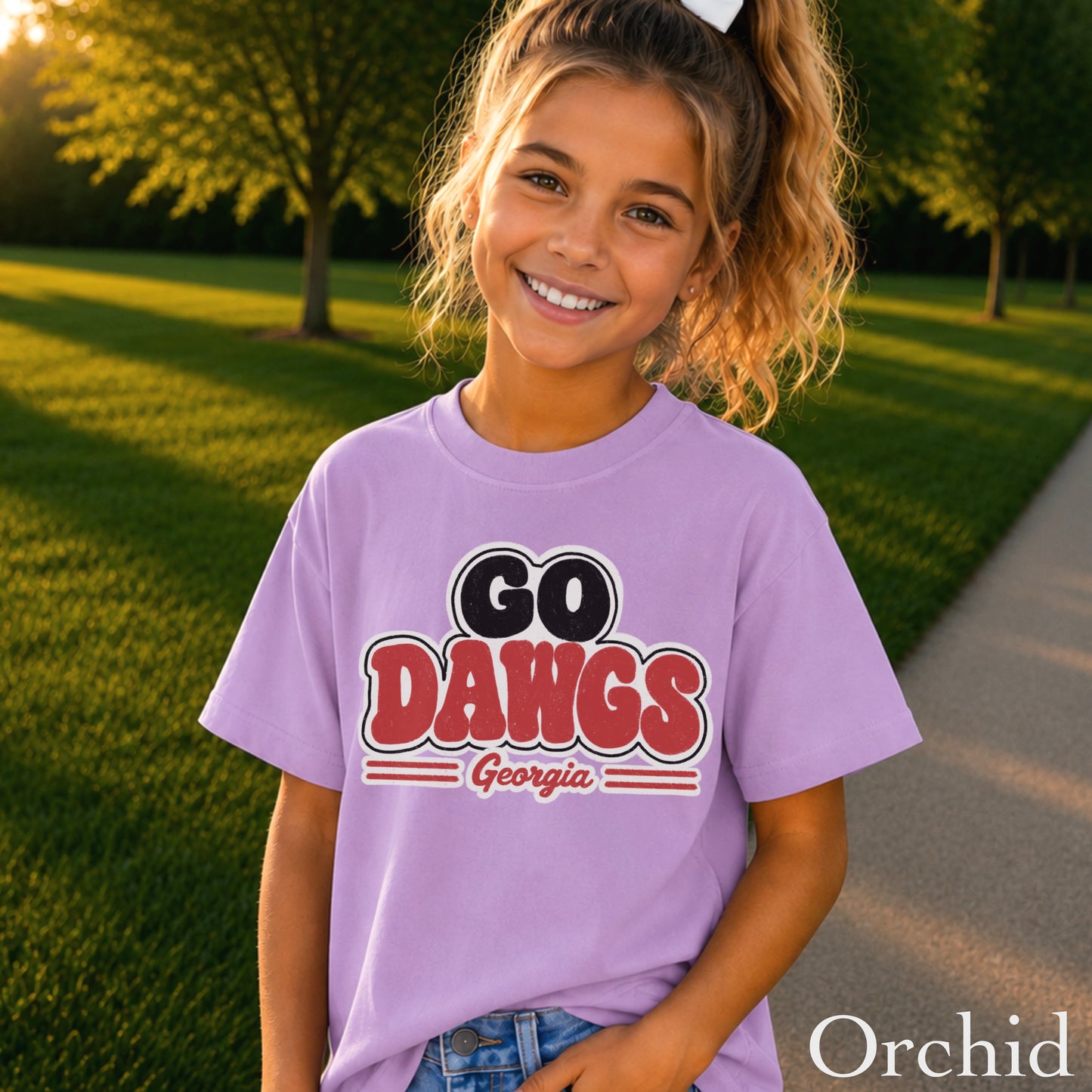 Go Red & Black Youth Comfort Color T-Shirt