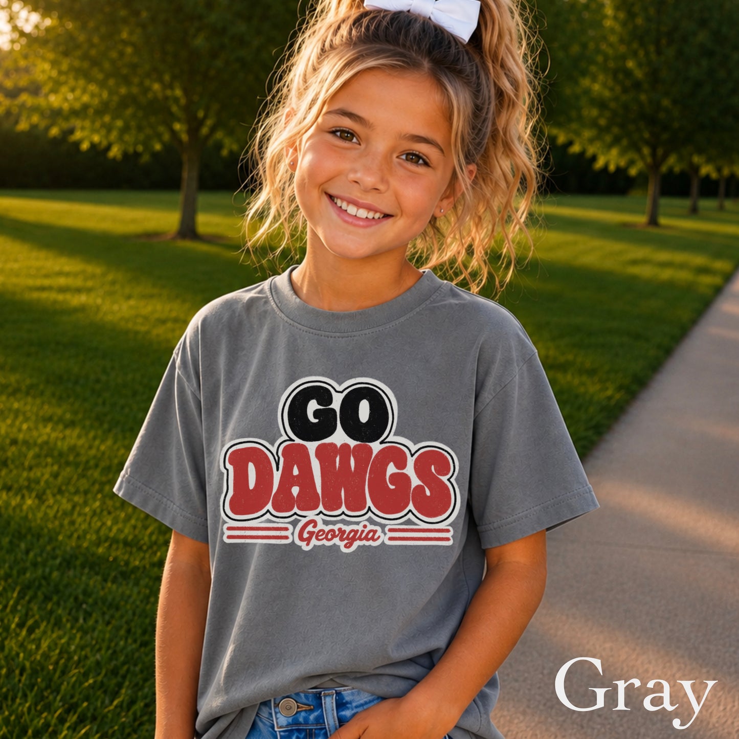 Go Red & Black Youth Comfort Color T-Shirt