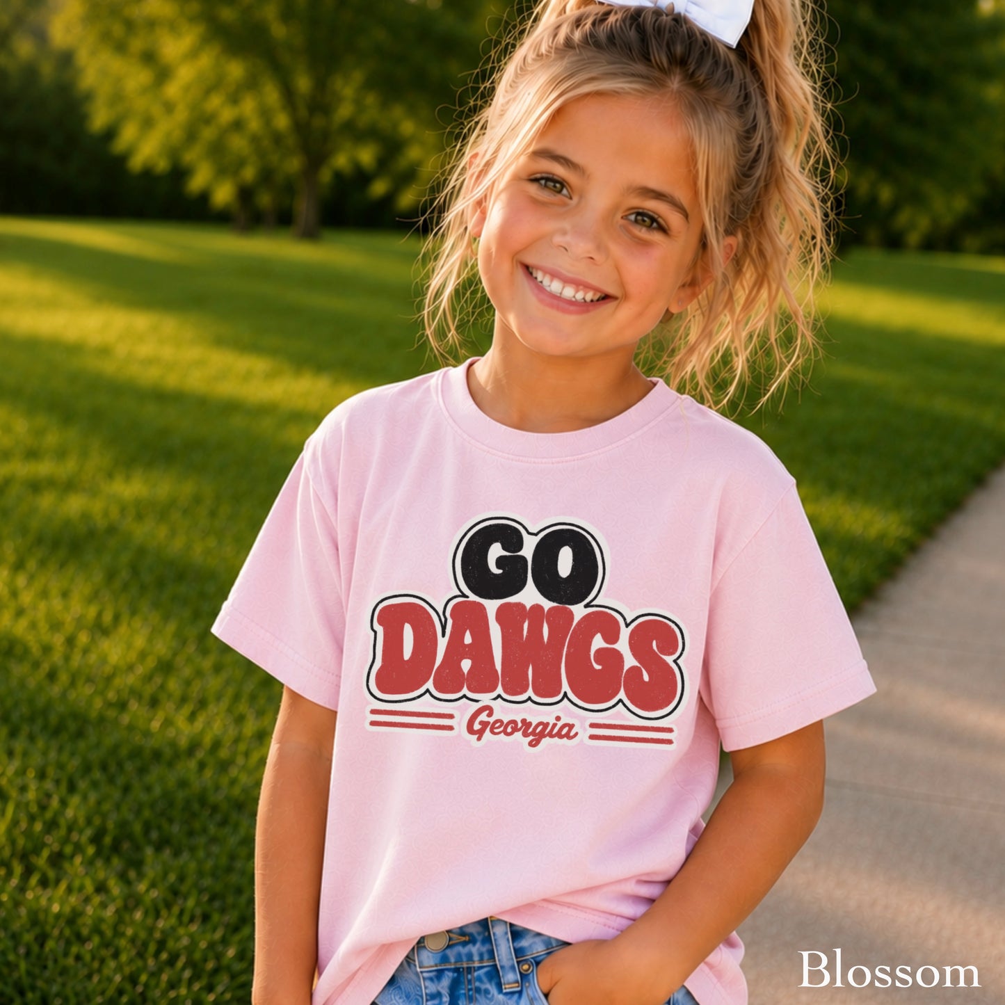 Go Red & Black Youth Comfort Color T-Shirt
