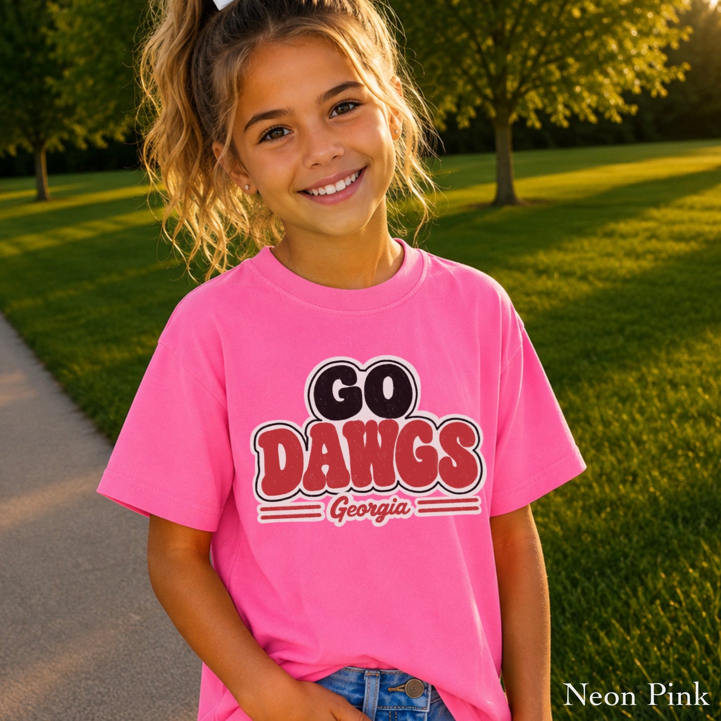 Go Red & Black Youth Comfort Color T-Shirt