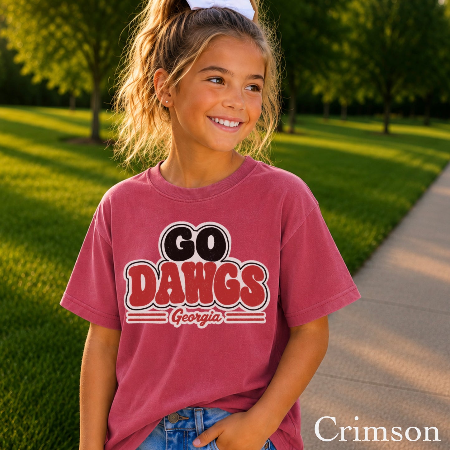 Go Red & Black Youth Comfort Color T-Shirt