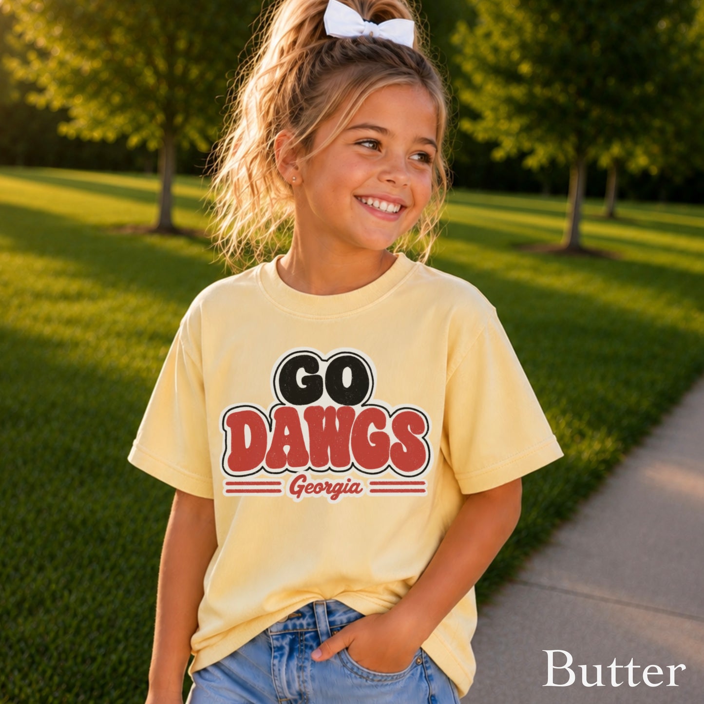 Go Red & Black Youth Comfort Color T-Shirt