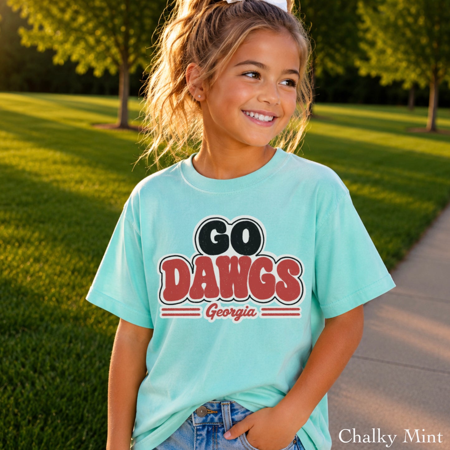 Go Red & Black Youth Comfort Color T-Shirt