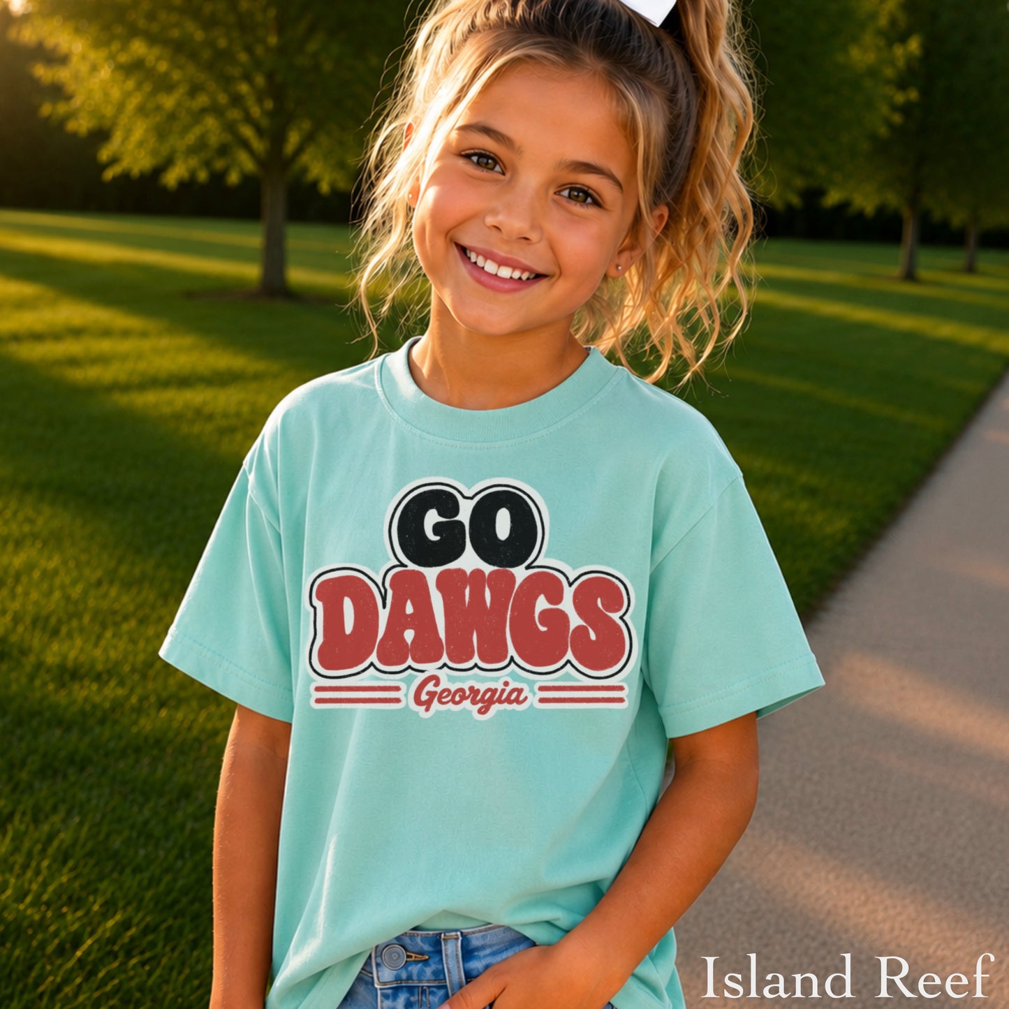 Go Red & Black Youth Comfort Color T-Shirt