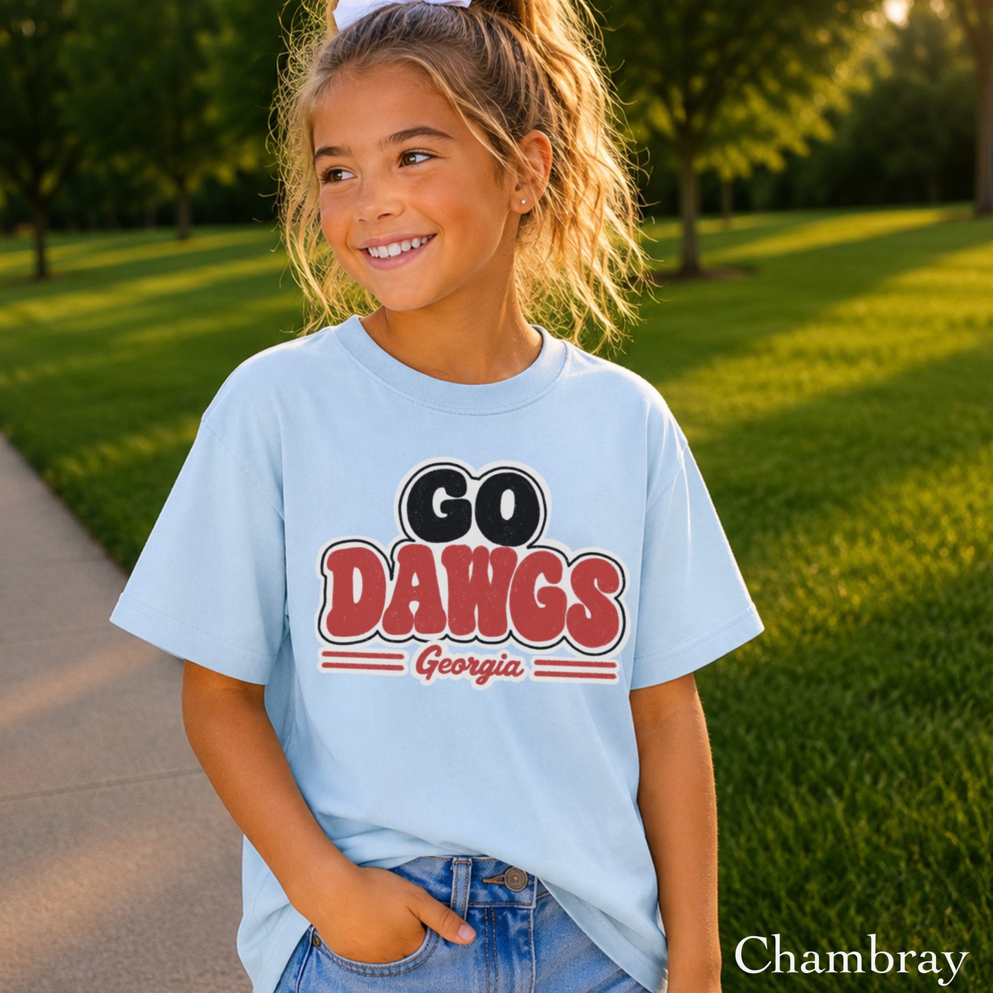 Go Red & Black Youth Comfort Color T-Shirt