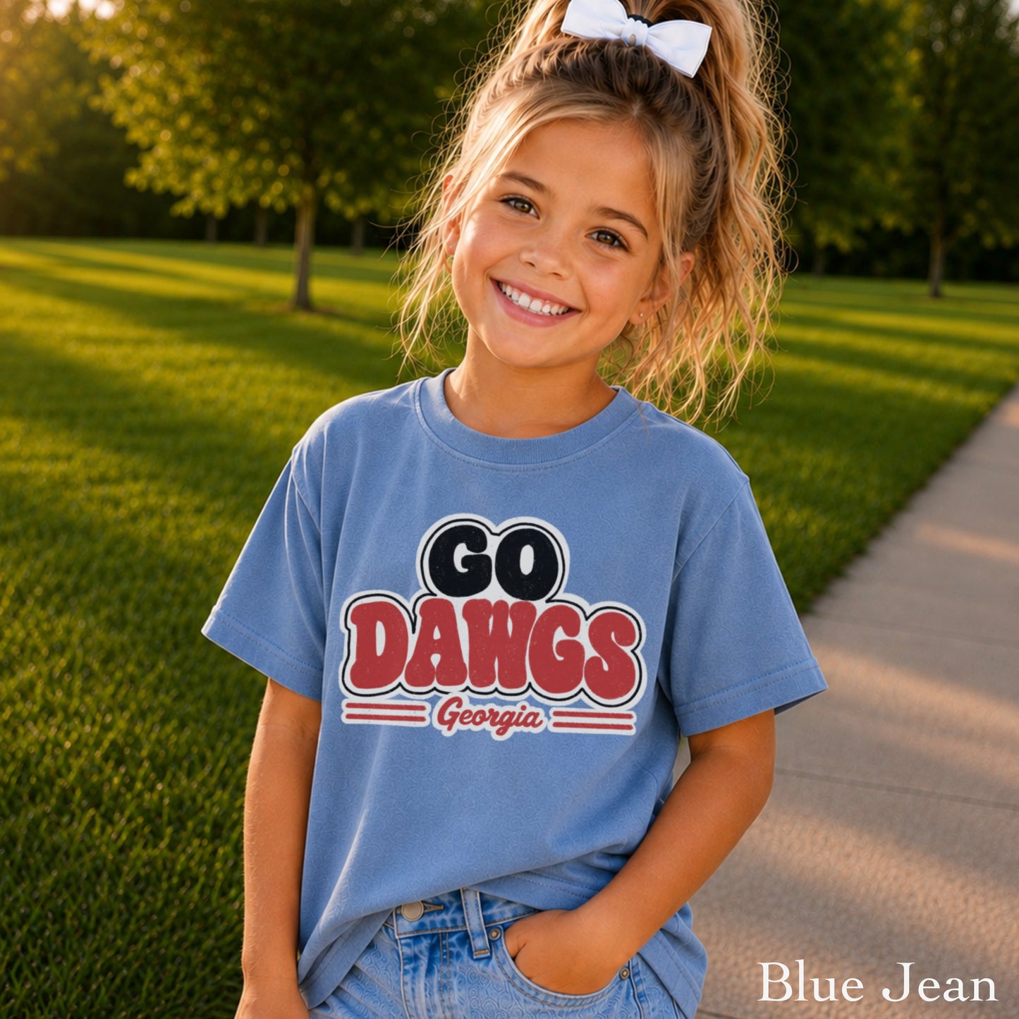 Go Red & Black Youth Comfort Color T-Shirt
