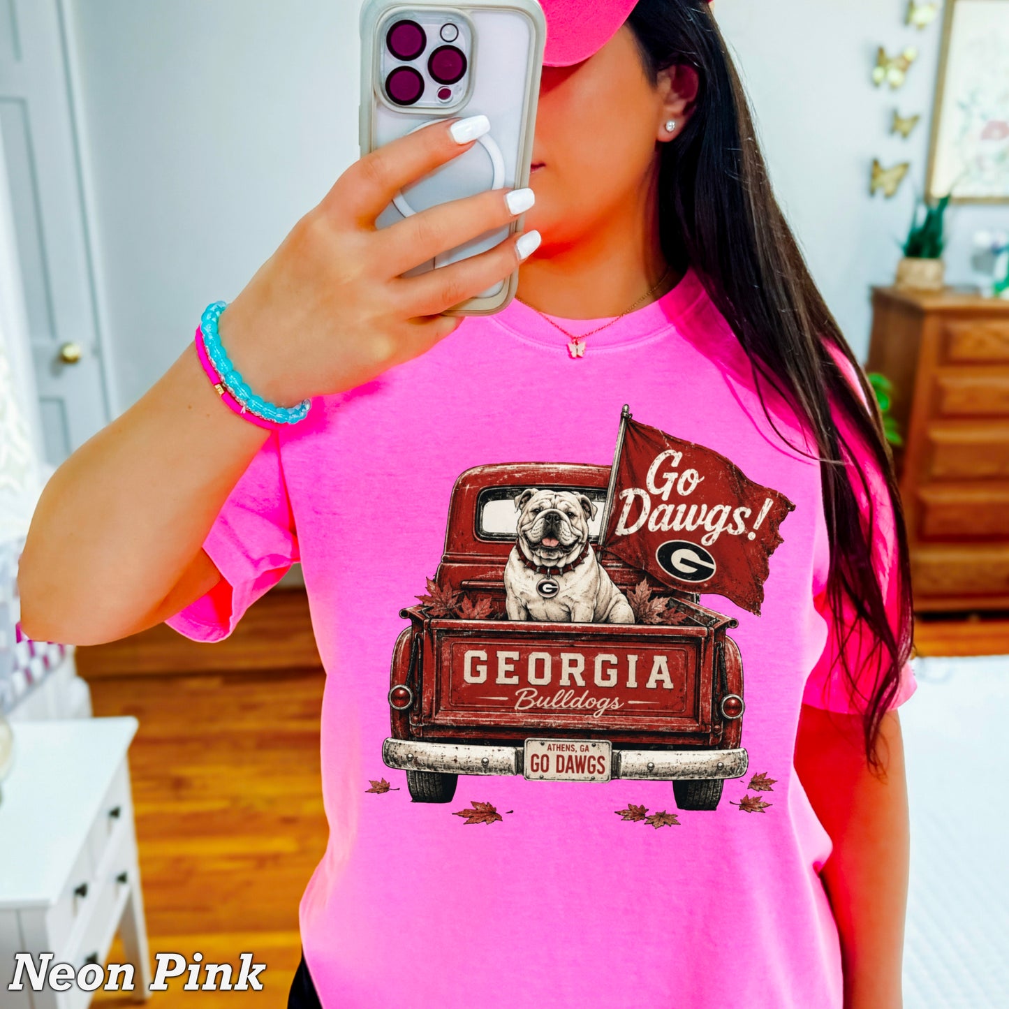 Red & Black Pickup Truck Comfort Color Graphic Tee
