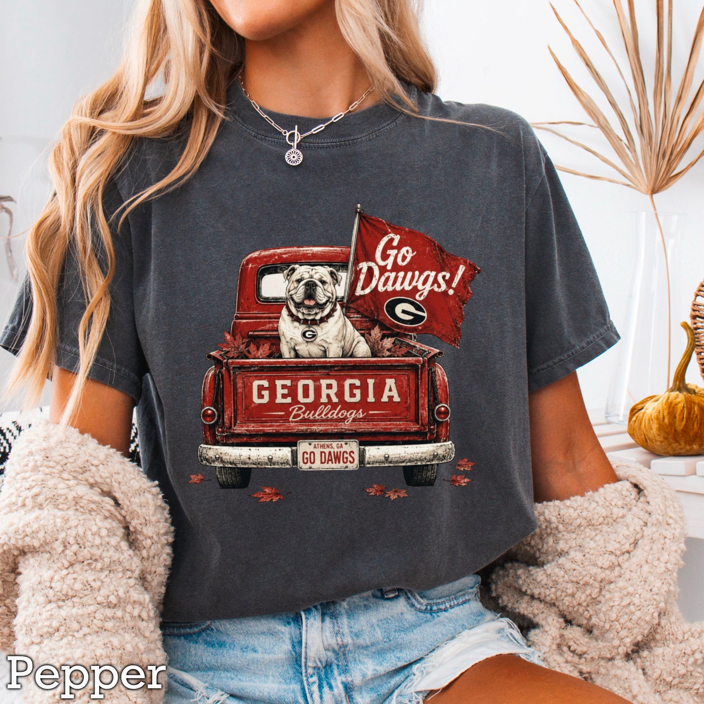 Red & Black Pickup Truck Comfort Color Graphic Tee