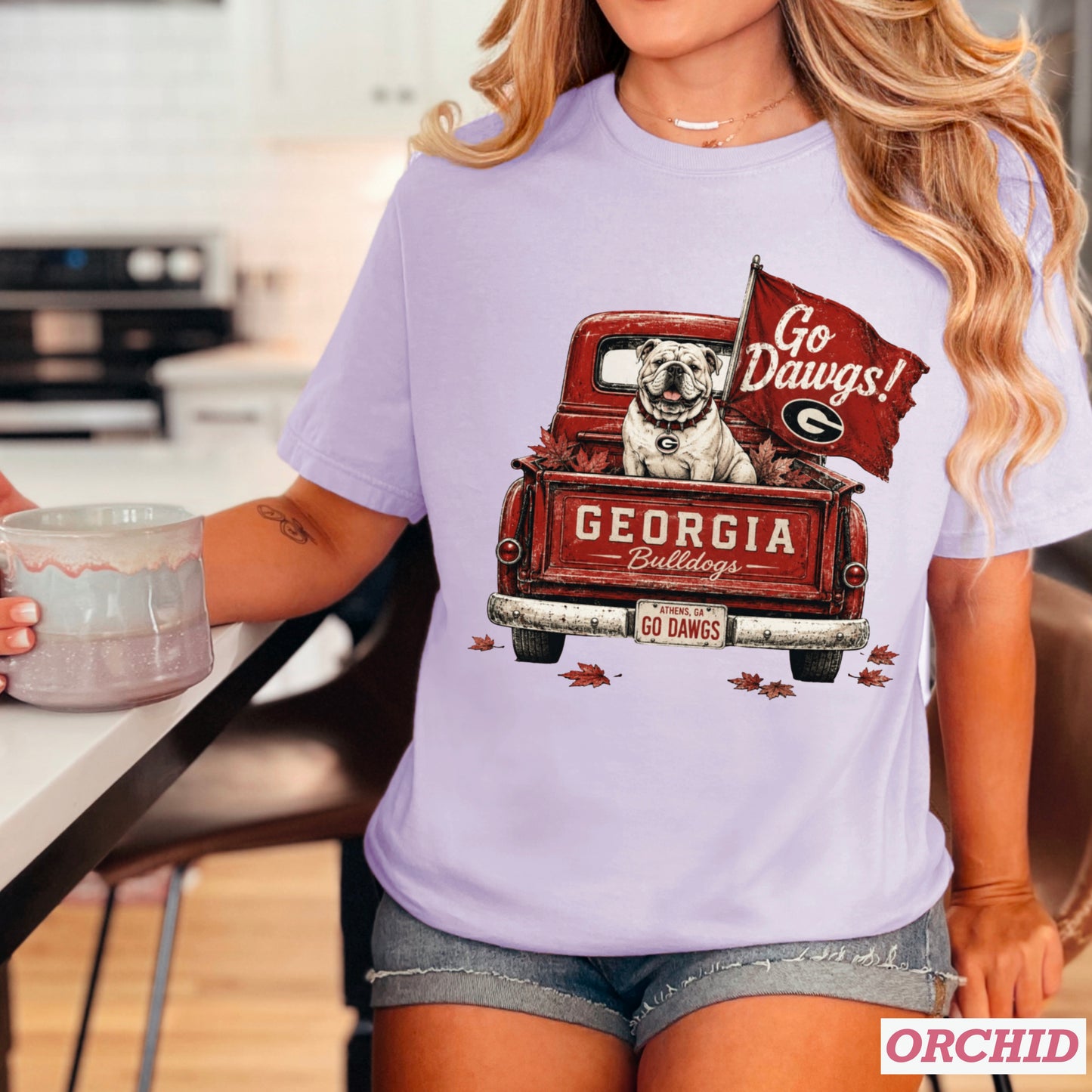 Red & Black Pickup Truck Comfort Color Graphic Tee