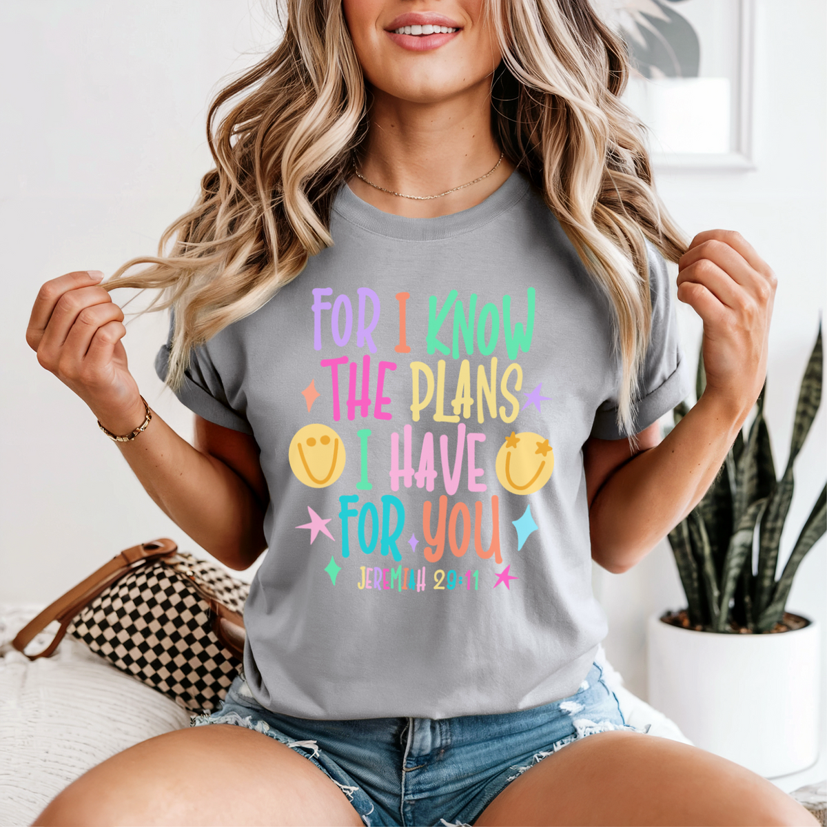 For I Know The Plans I Have For You Comfort Color Graphic Tee