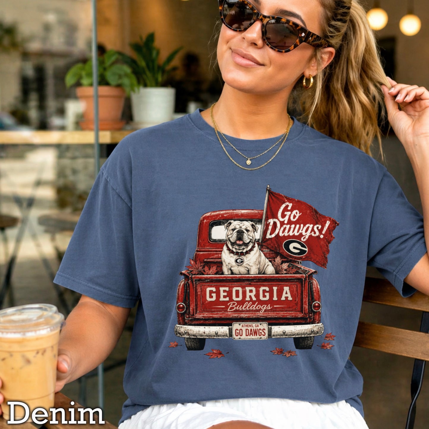 Red & Black Pickup Truck Comfort Color Graphic Tee