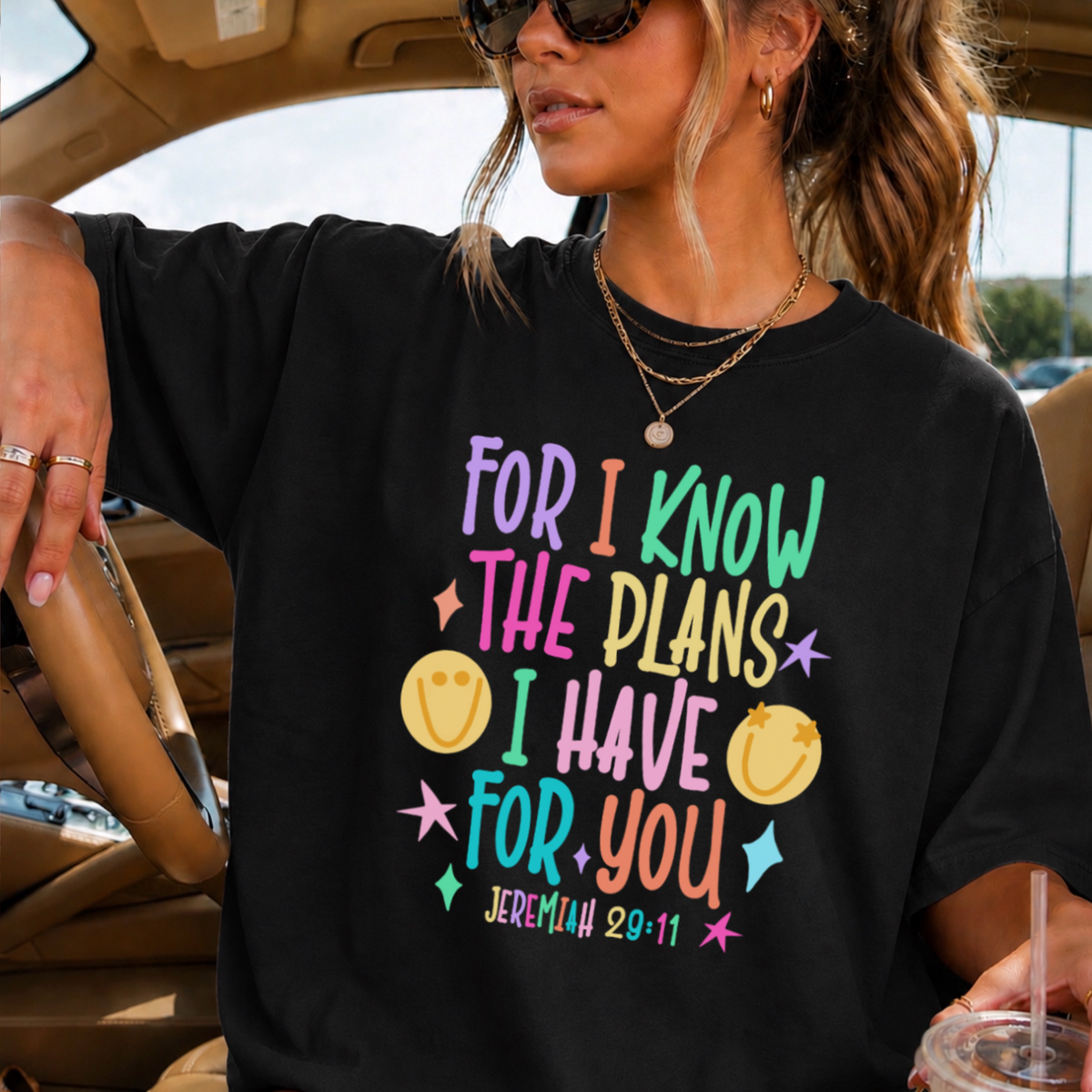 For I Know The Plans I Have For You Comfort Color Graphic Tee
