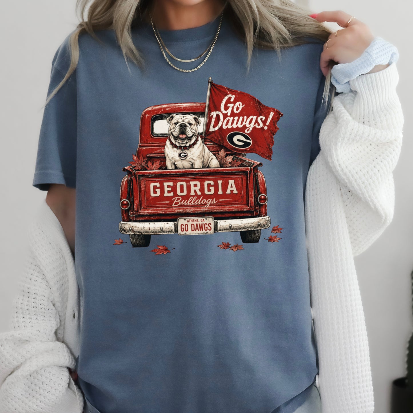 Red & Black Pickup Truck Comfort Color Graphic Tee