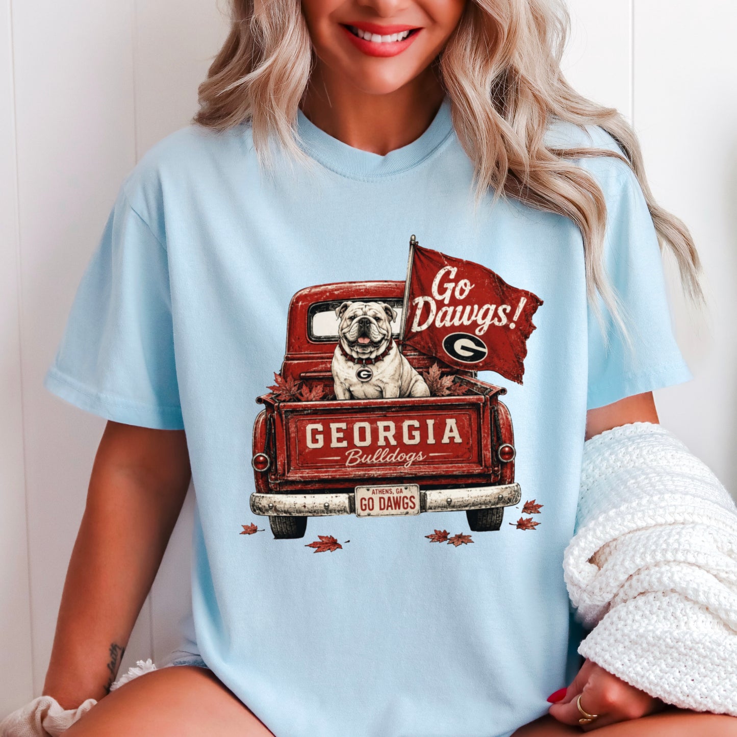 Red & Black Pickup Truck Comfort Color Graphic Tee