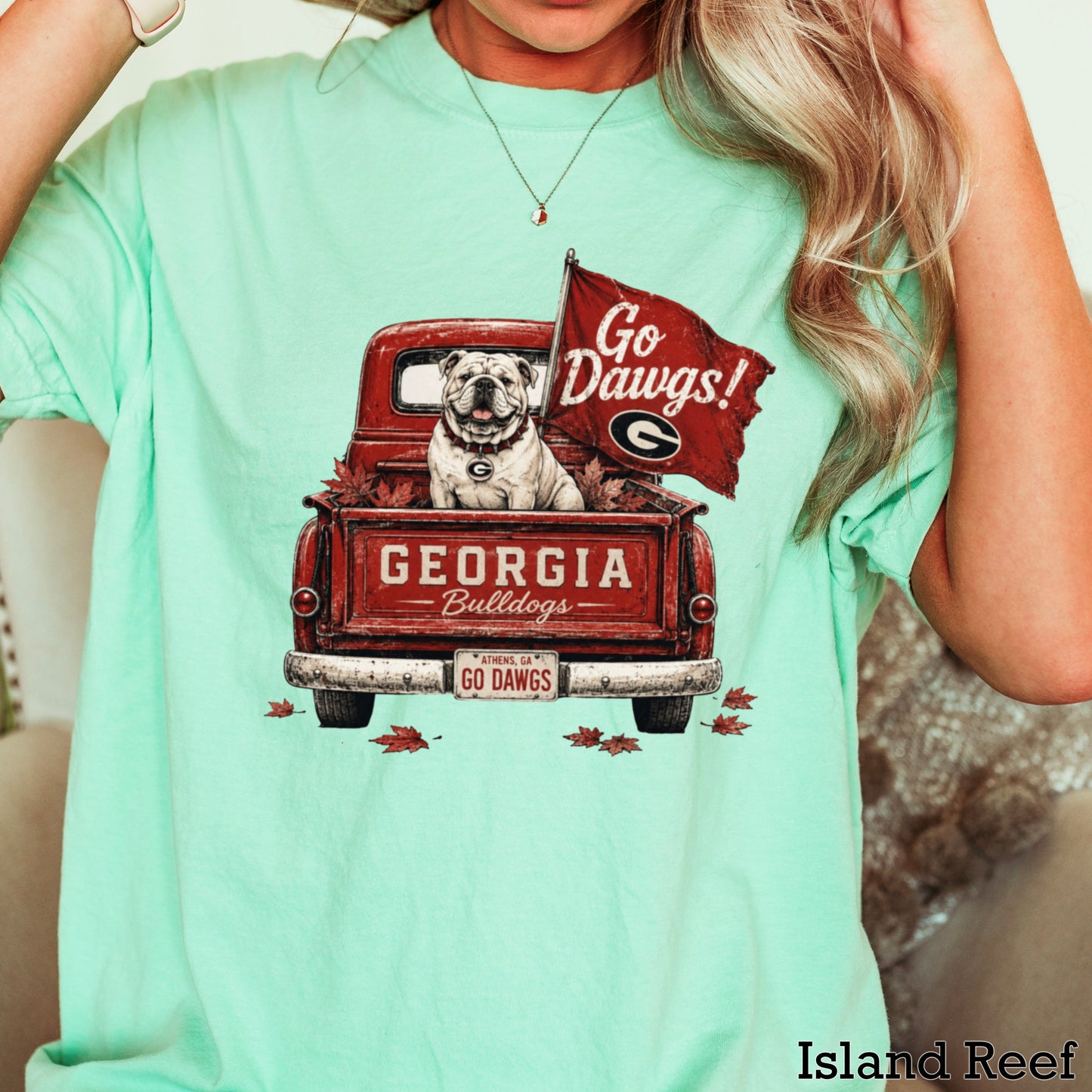 Red & Black Pickup Truck Comfort Color Graphic Tee