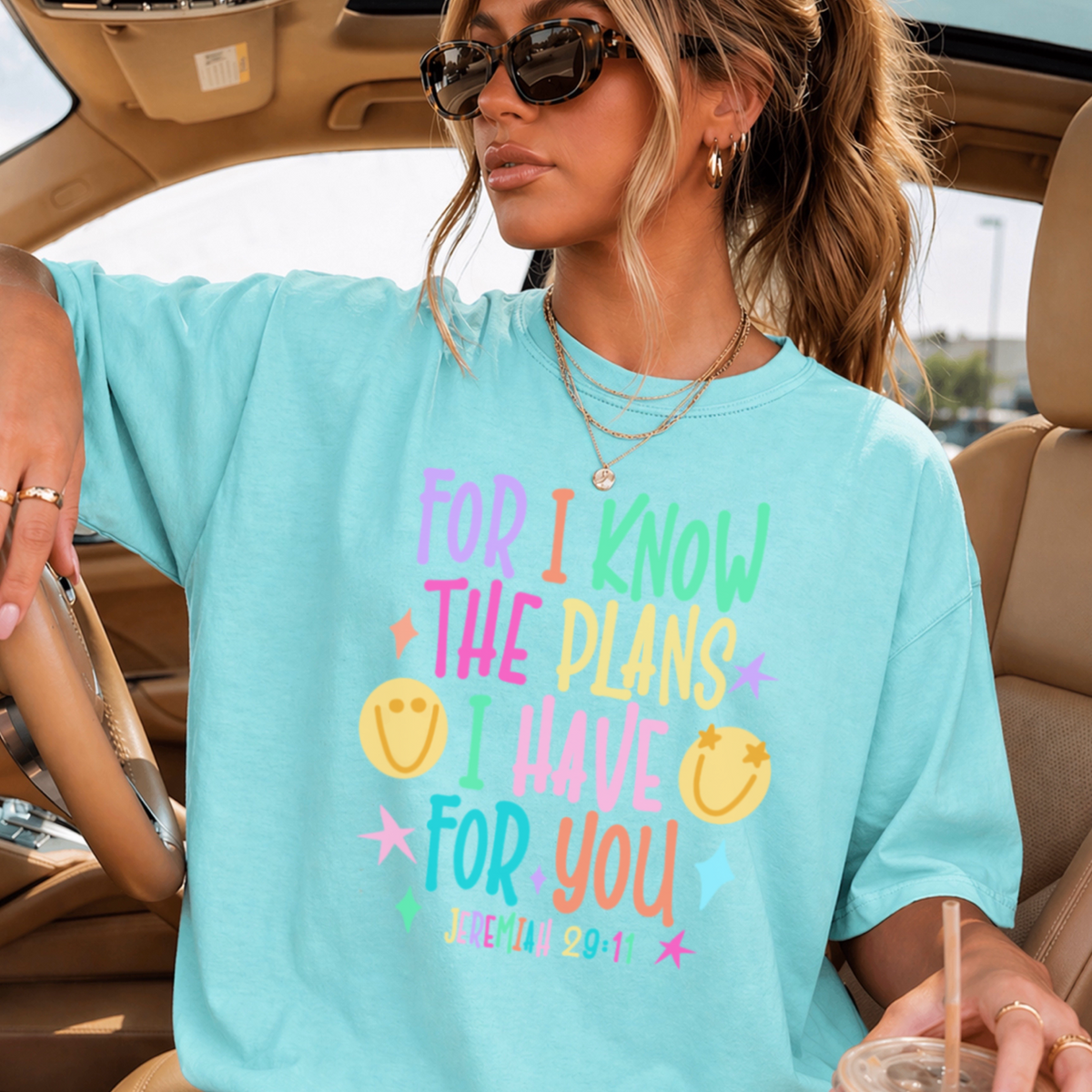 For I Know The Plans I Have For You Comfort Color Graphic Tee