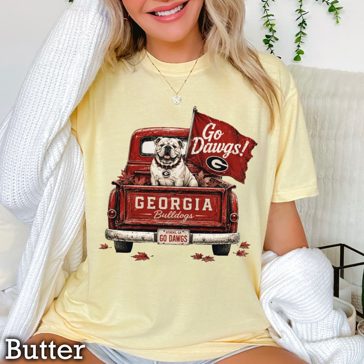 Red & Black Pickup Truck Comfort Color Graphic Tee