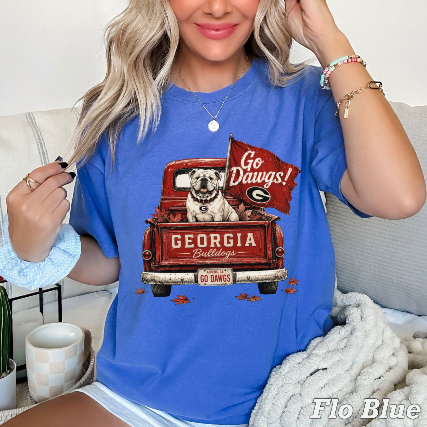 Red & Black Pickup Truck Comfort Color Graphic Tee