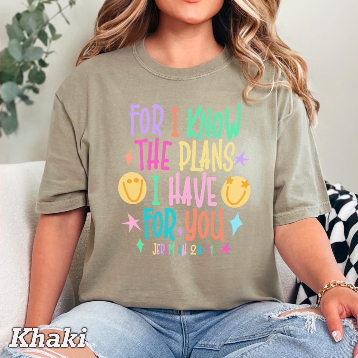 For I Know The Plans I Have For You Comfort Color Graphic Tee
