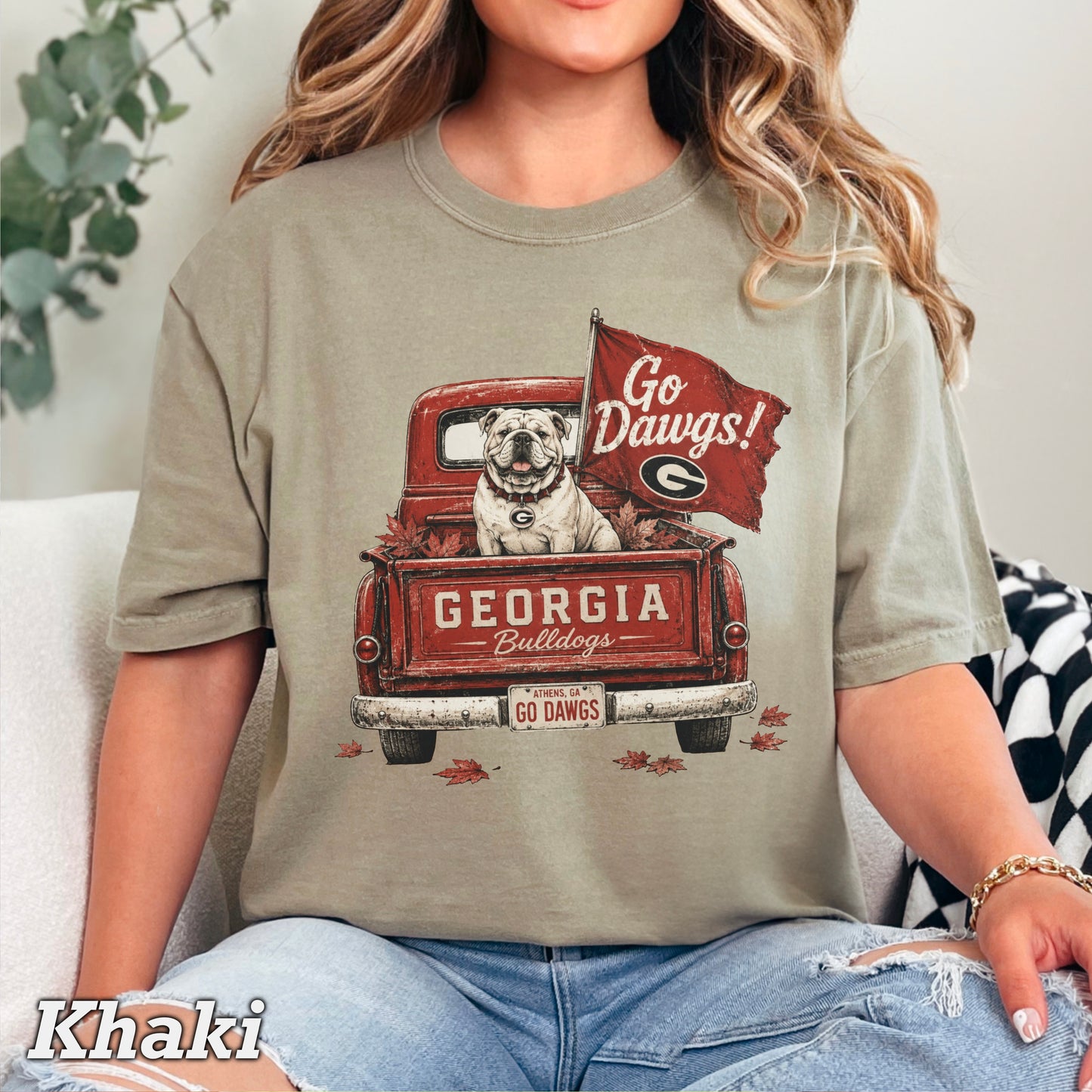 Red & Black Pickup Truck Comfort Color Graphic Tee