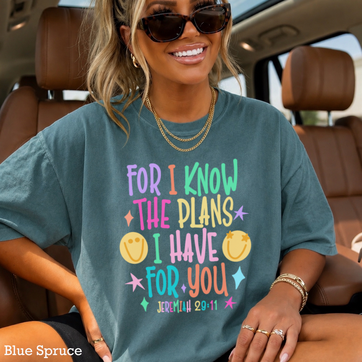 For I Know The Plans I Have For You Comfort Color Graphic Tee