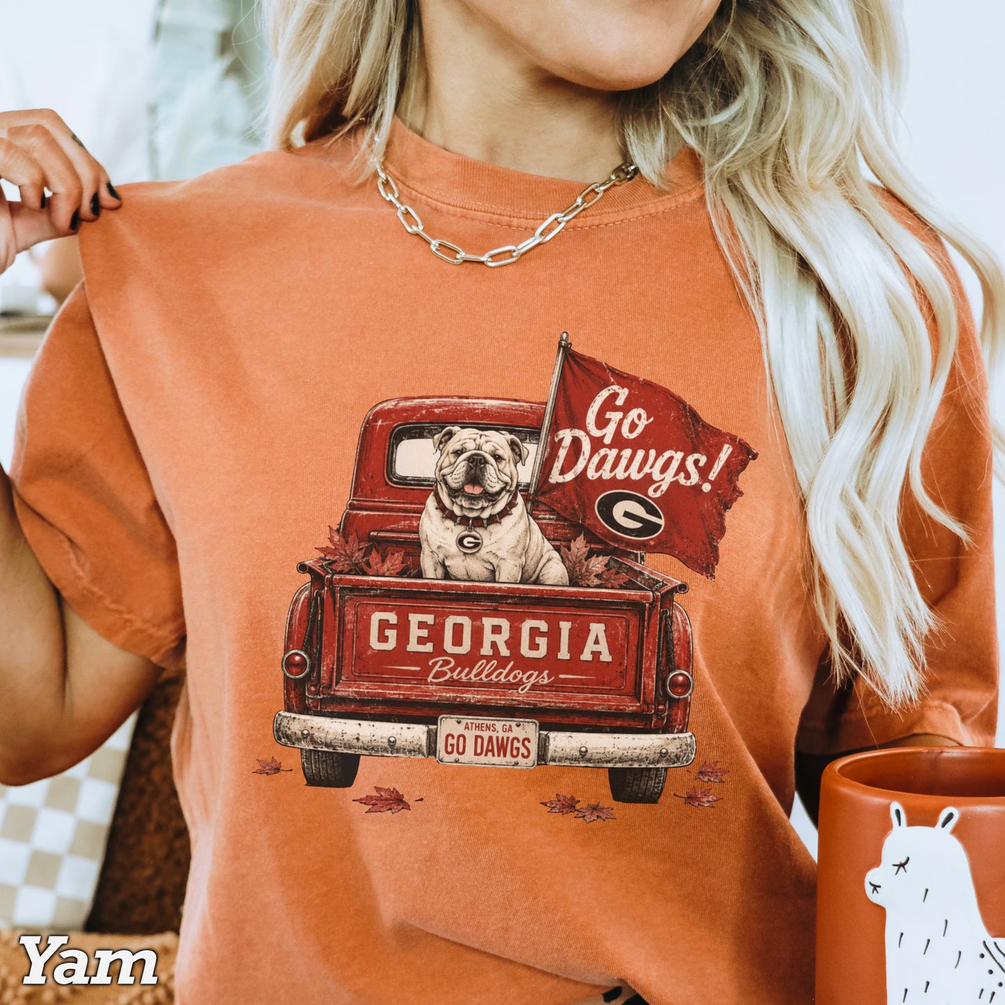 Red & Black Pickup Truck Comfort Color Graphic Tee