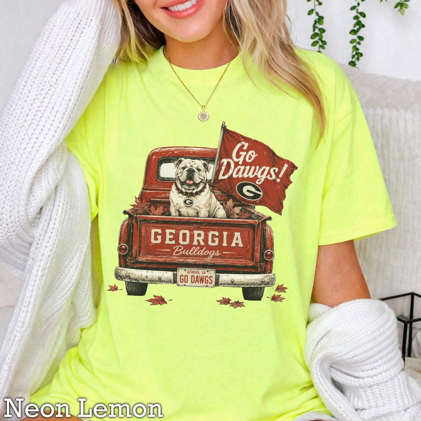 Red & Black Pickup Truck Comfort Color Graphic Tee