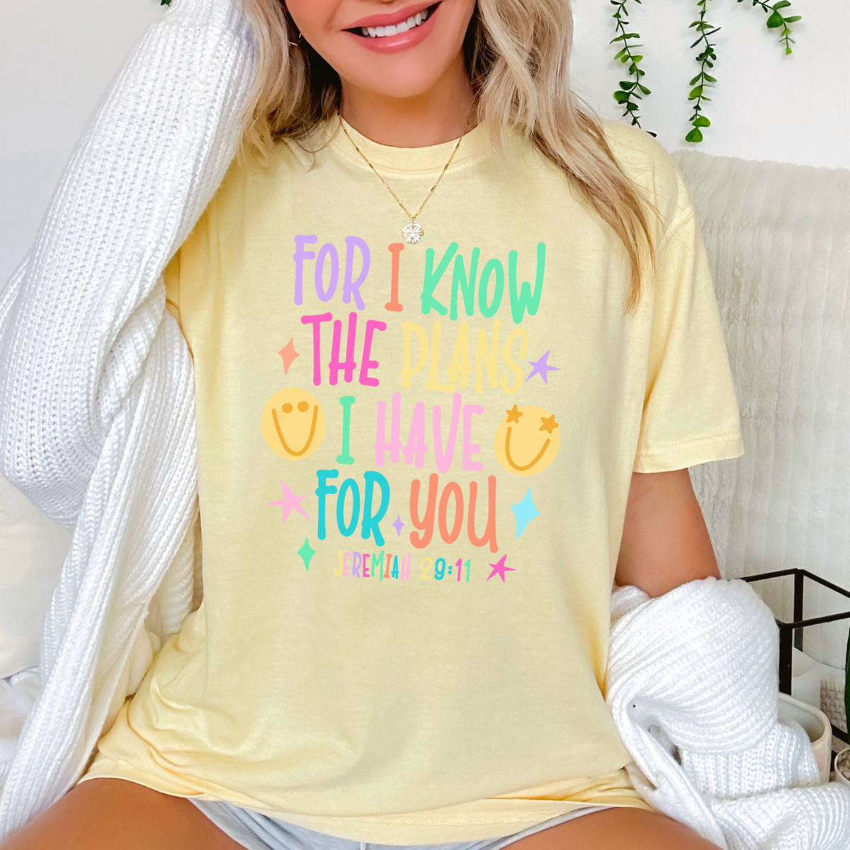 For I Know The Plans I Have For You Comfort Color Graphic Tee