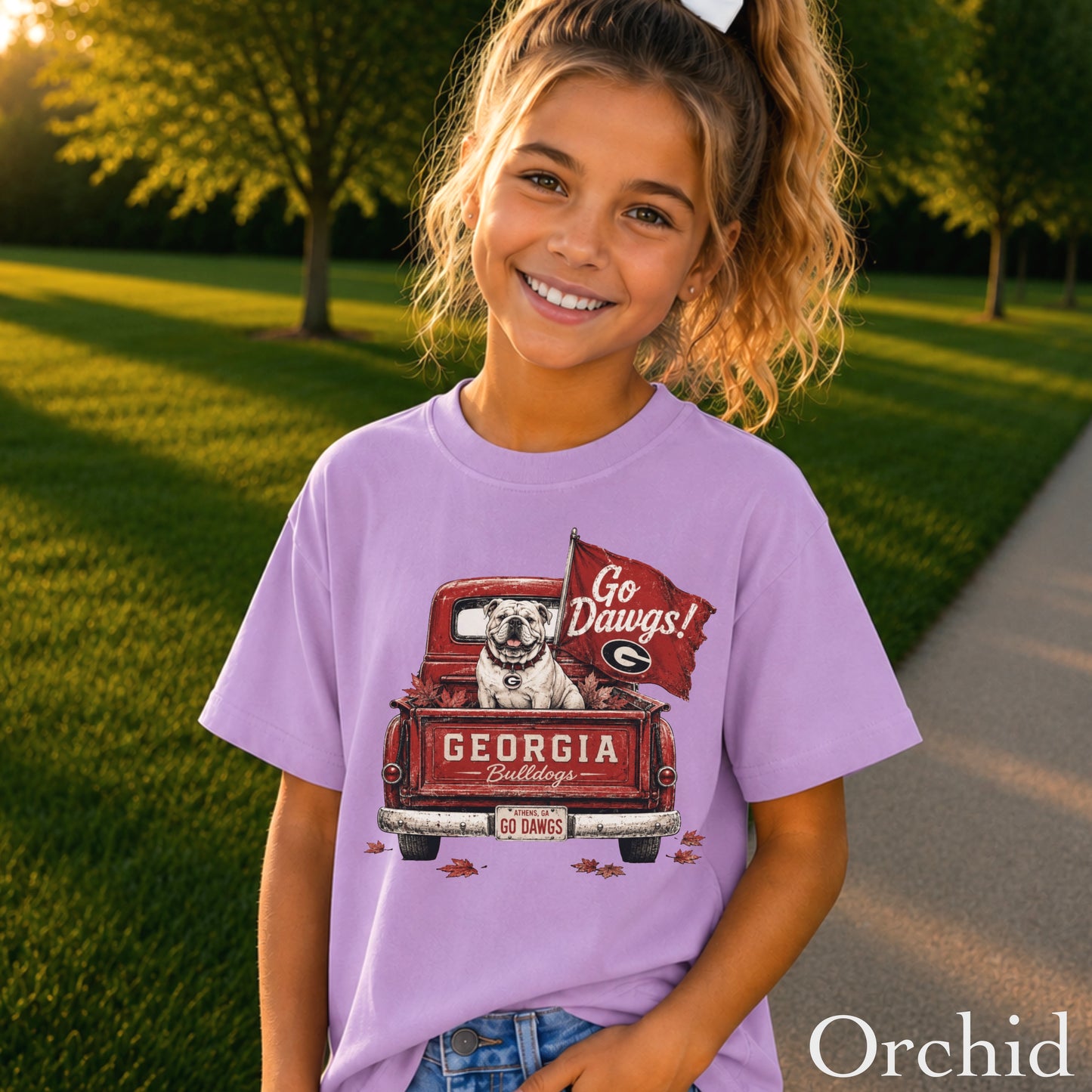 Red & Black Pickup Truck Youth Comfort Color T-Shirt