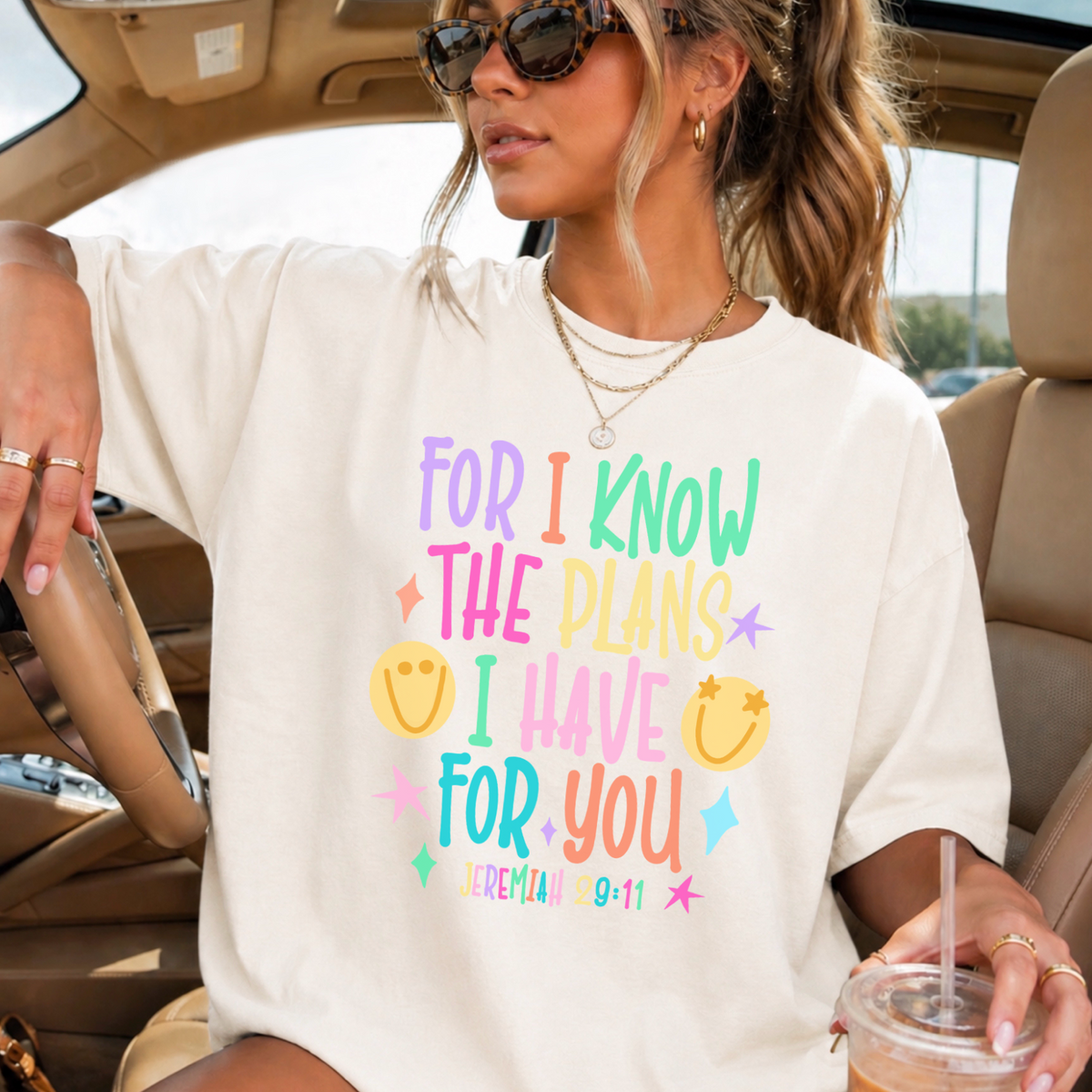 For I Know The Plans I Have For You Comfort Color Graphic Tee