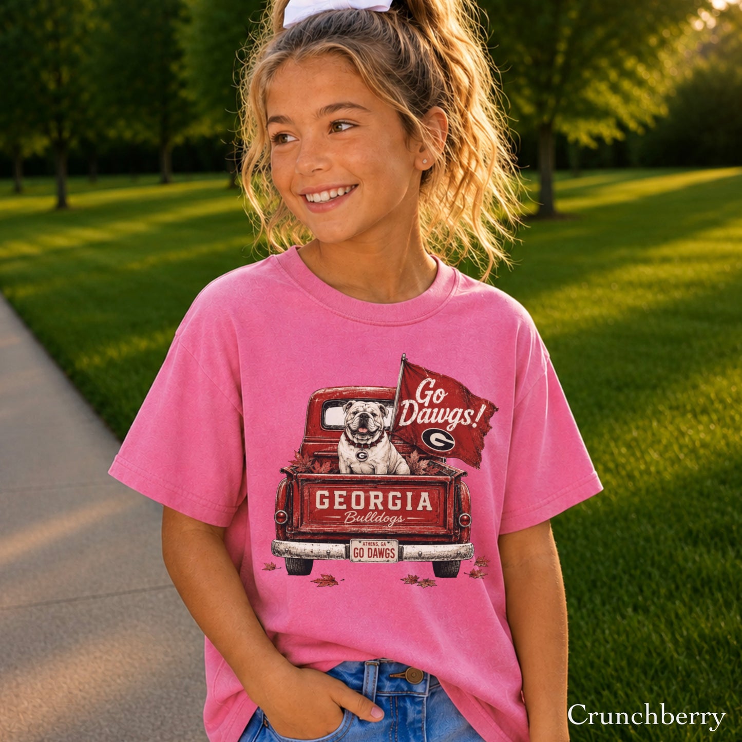 Red & Black Pickup Truck Youth Comfort Color T-Shirt