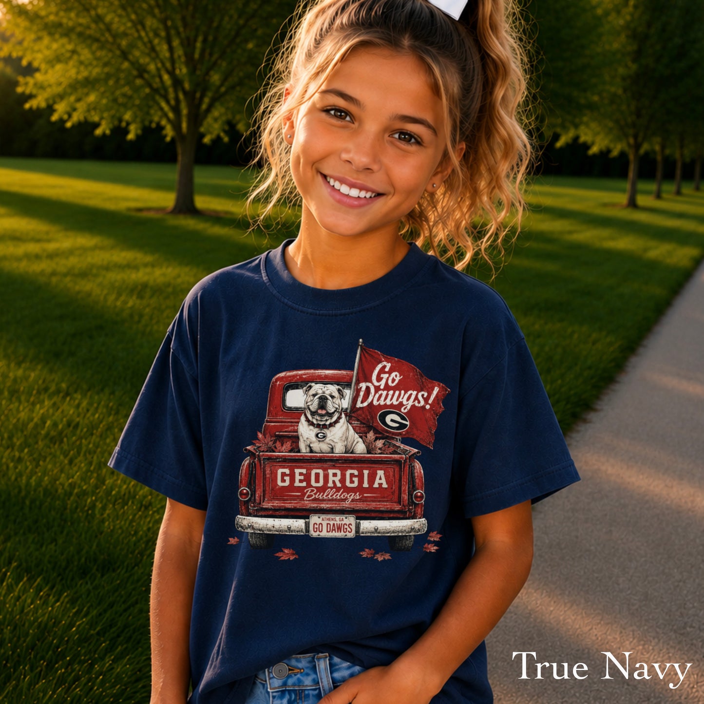 Red & Black Pickup Truck Youth Comfort Color T-Shirt