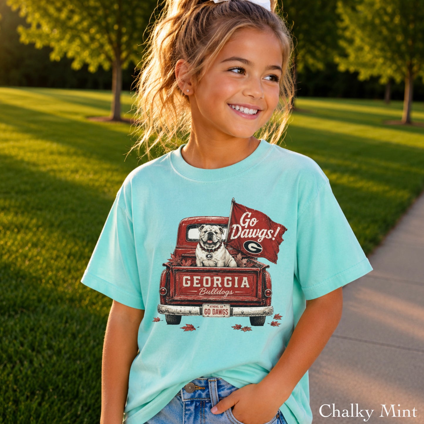 Red & Black Pickup Truck Youth Comfort Color T-Shirt