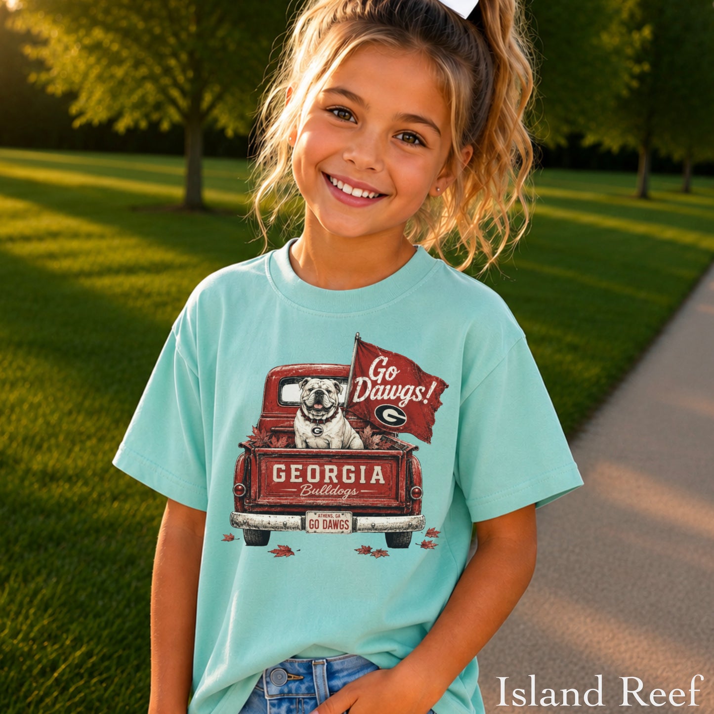Red & Black Pickup Truck Youth Comfort Color T-Shirt