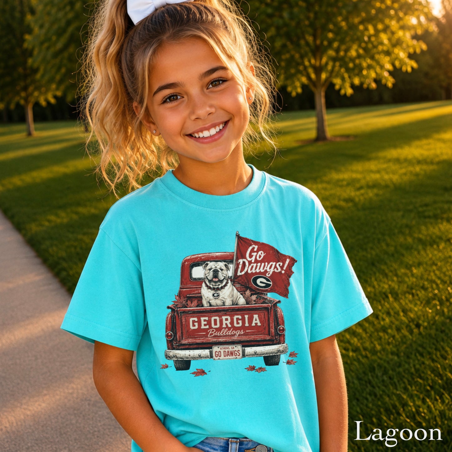 Red & Black Pickup Truck Youth Comfort Color T-Shirt