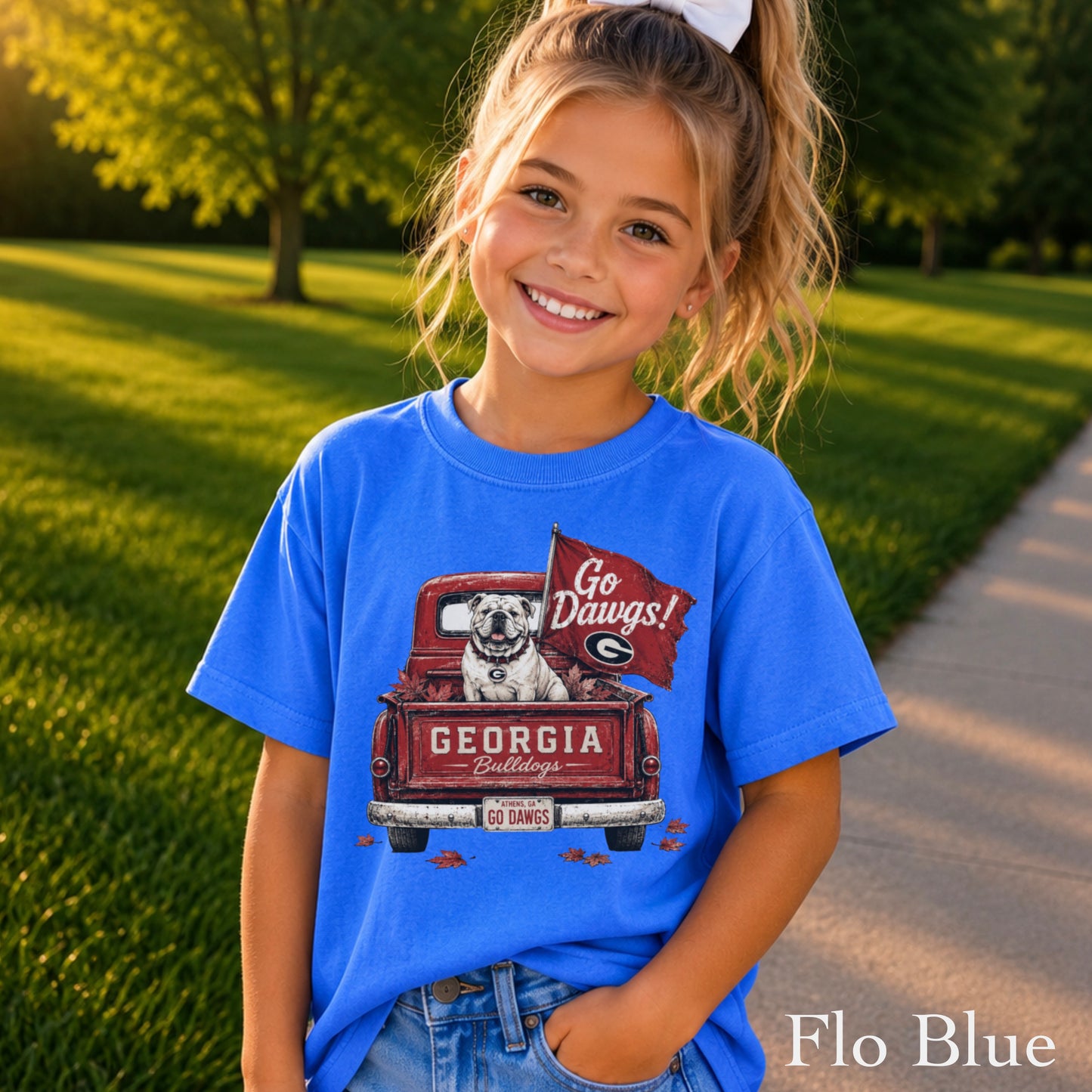 Red & Black Pickup Truck Youth Comfort Color T-Shirt