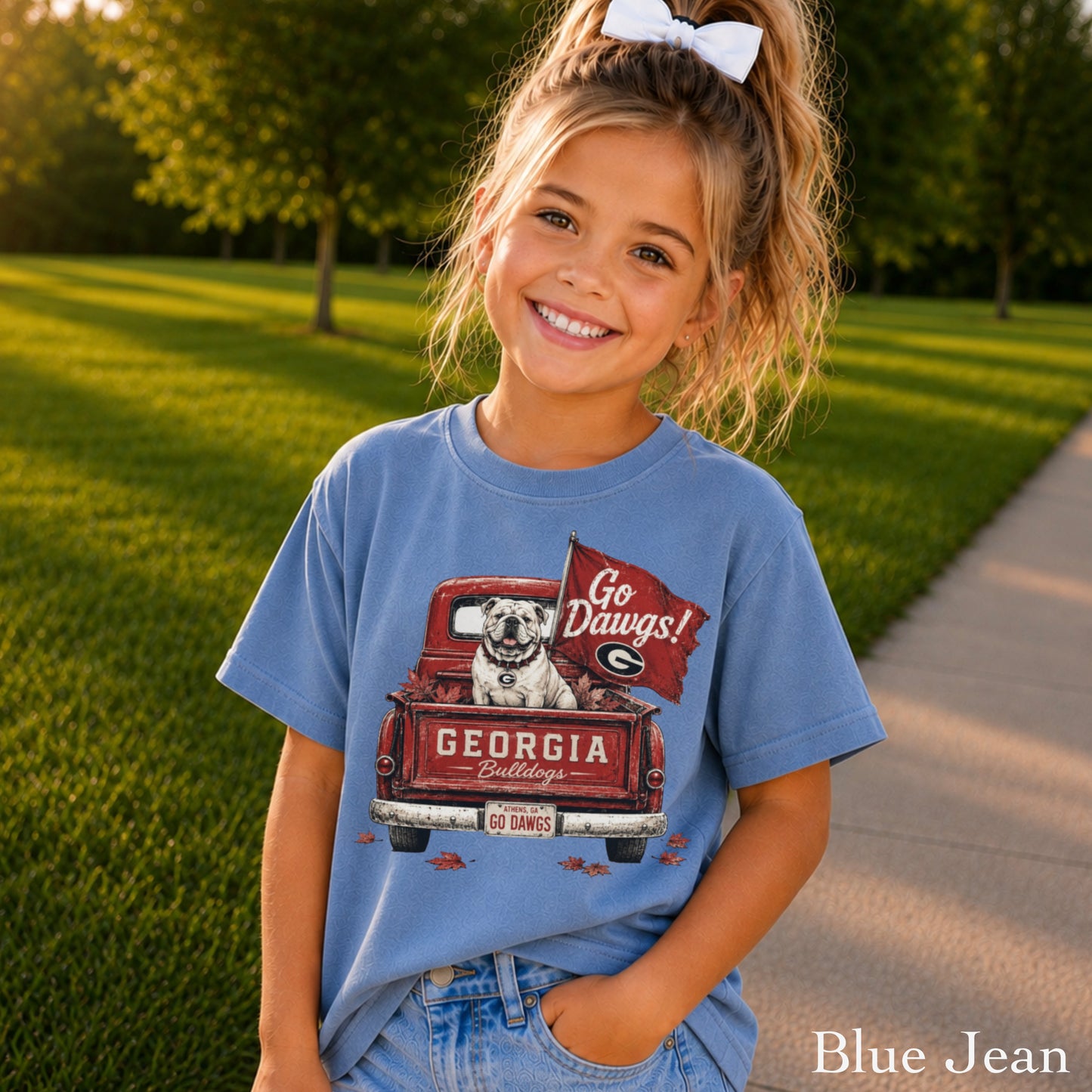 Red & Black Pickup Truck Youth Comfort Color T-Shirt