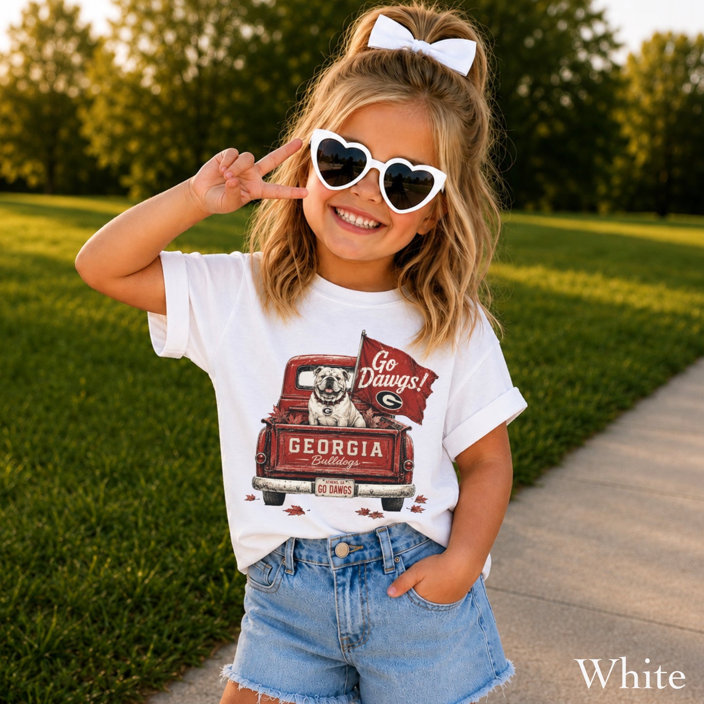 Red & Black Pickup Truck Youth Comfort Color T-Shirt