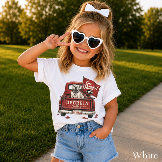 Red & Black Pickup Truck Youth Comfort Color T-Shirt