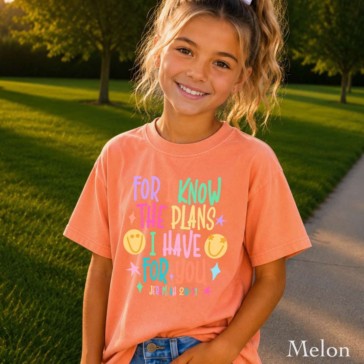 For I Know The Plans I Have For You Youth Comfort Color T-Shirt