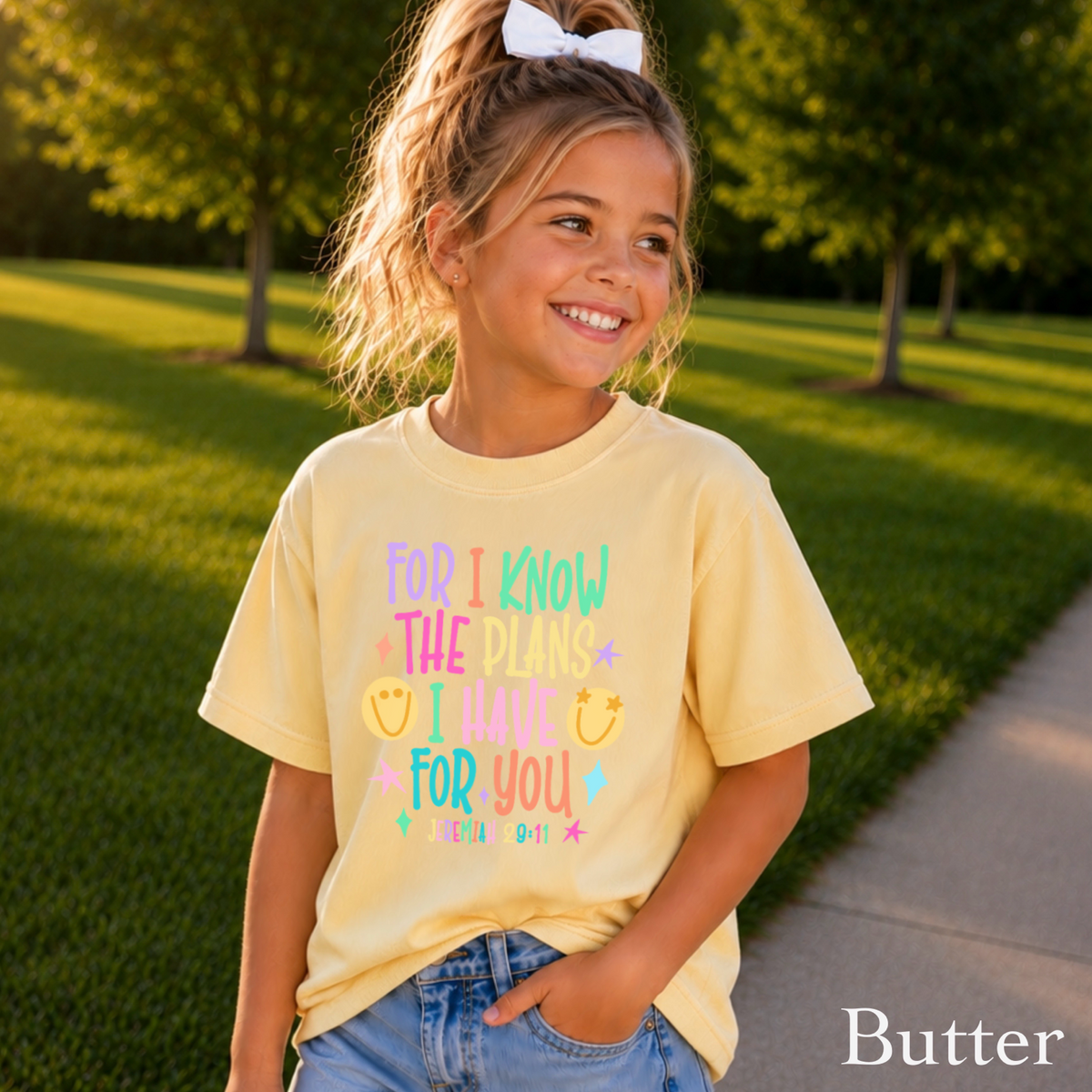 For I Know The Plans I Have For You Youth Comfort Color T-Shirt
